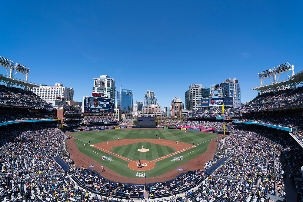 A concert at Petco Park stadium.
