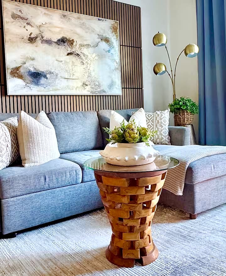 Spacious open-concept living area at our Gaslamp Quarter retreat