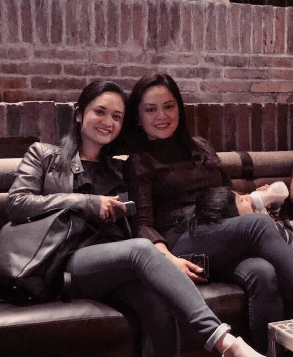 A photo of hosts Katrina and Gerardine